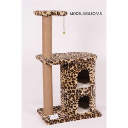 Cat Hause S03 İki Yuvalı Kedi Tırmalama Leopar 103 Cm