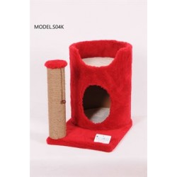 Cat Hause S04 Oval Yuvalı Kedi Tırmalama Kırmızı 47 Cm