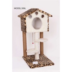 Cat Hause S06 Merdivenli Kulübe Kedi Tırmalama Leopar 98 Cm