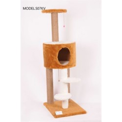 Cat Hause S07 Üst Oval Merdivenli Kedi Tırmalama Kahve 128 Cm