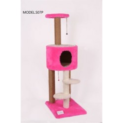 Cat Hause S07 Üst Oval Merdivenli Kedi Tırmalama Pembe 128 Cm