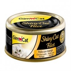 Gimcat Shinycat Kıyılmış Fileto Öğünlük Kedi Konservesi Tavuklu ve Mangolu 70 gr