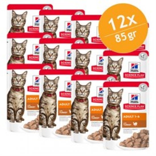 Hills Adult Hindili Pouch Yetişkin Kedi Konservesi 12x85 Gr