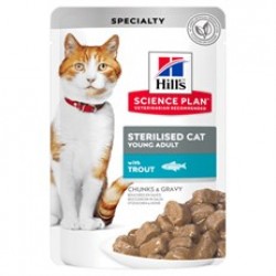 Hills Sterilised Alabalıklı Pouch Kısırlaştırılmış Kedi Konservesi 85 Gr