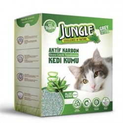 Jungle Aktif Karbonlu Topaklaşan Kedi Kumu Aloevera 6 Lt