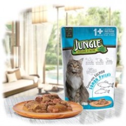 Jungle Pouch Kedi Somonlu Yaş Mama 100 Gr