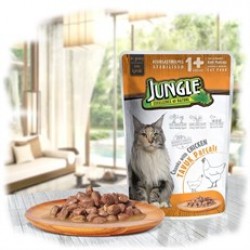 Jungle Pouch Kısır Kedi Tavuklu Yaş Mama 100 Gr