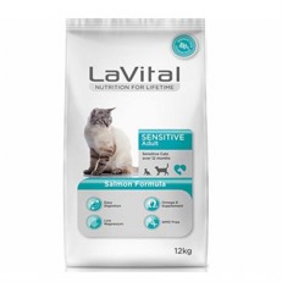 Lavital Sensitve Somonlu Yetişkin Kedi Maması 12 Kg