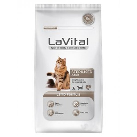 Lavital Sterilised Kuzu Etli Kısırlaştırılmış Kedi Maması 12 Kg