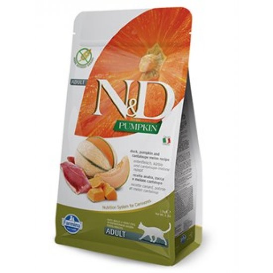 N&D Balkabaklı Ördek ve Kavunlu Yetişkin Kedi Maması 1.5 Kg