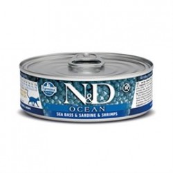 N&D Ocean Levrek Sardalya ve Karidesli Kedi Konservesi 80 Gr