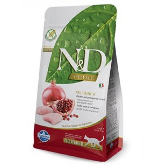 N&D Prime Tavuk ve Narlı Kısırlaştırılmış Kedi Maması 1.5 Kg