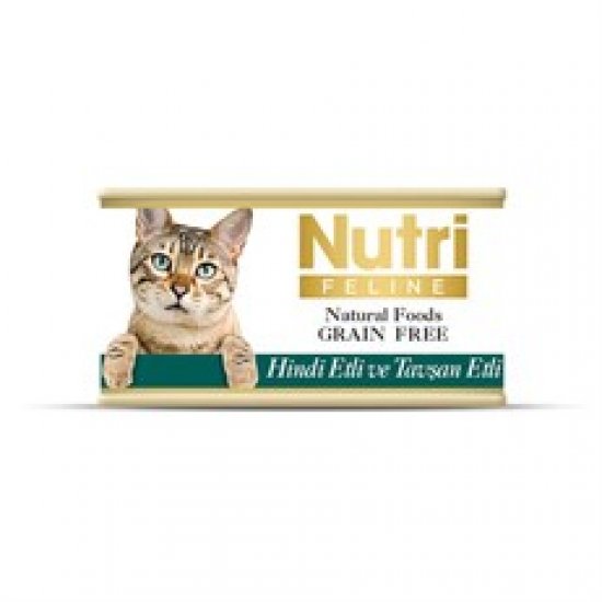 Nutri Feline Hindili Tavşanlı Tahılsız Kedi Konservesi 85 Gr