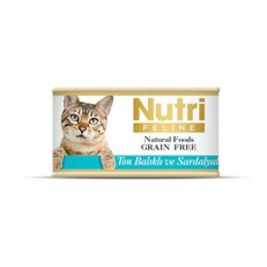 Nutri Feline Ton Balık&Sardalyalı Tahılsız Kedi Konservesi 85 Gr