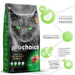 Pro Choice Pro 36 Lamb & Rice Kuzu Pirinçli Yetişkin Kedi Maması 2 Kg