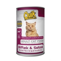 Quik Kedi Konservesi Biftek Ve Sebzeli 415 gr