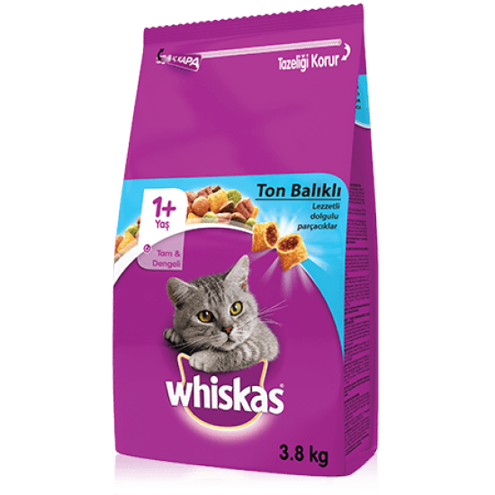 WHISKAS Ton Balıklı Kuru Kedi Maması 3.8KG