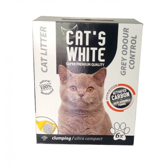 Cats White Süper Premium Aktif Karbonlu Kedi Kumu 6 L Cats White Süper Premium Aktif Karbonlu Kedi Kumu 6 L