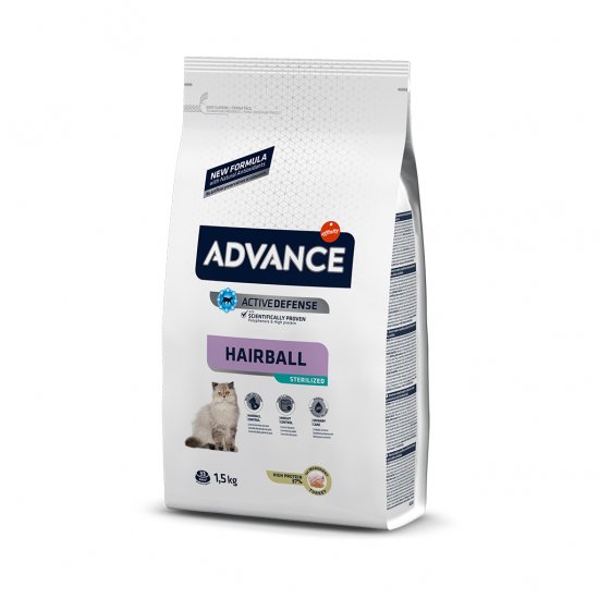 Advance Sterilized Hindili Kısırlaştırılmış Hairball Kedi Maması 1,5 Kg