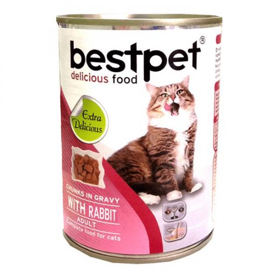 Bestpet Tavşan Etli Yetişkin Kedi Konservesi 415Gr