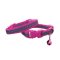Kedi Boyun Tasması Çiçek Desenli Çanlı 1 cm*20-32 cm Pembe