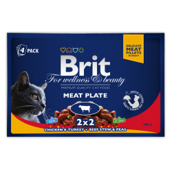 Brit Premium Pouch Kedi Maması Etli Çeşitler 4X100 Gr